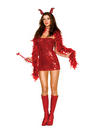 View Item Adult Ladies 12-14 Little Devil Fancy Dress Red Hot Sexy Halloween Costume